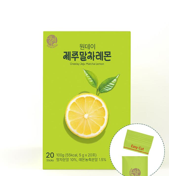 Refreshing Jeju Matcha Lemon Tea Sticks