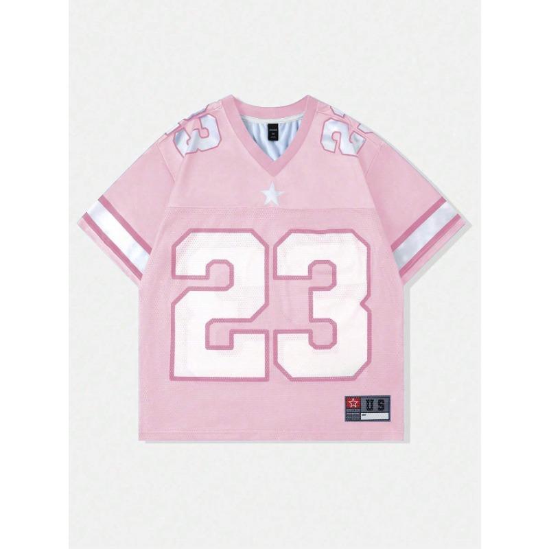 

Women s Summer Y2K Fashion Casual Shirt Street Retro Hip Hop V-Neck Loose Breathable Quick Drying T-Shirt S