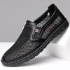 Men's Breathable Soft Leather Mesh Slip-on Shoes for Summer