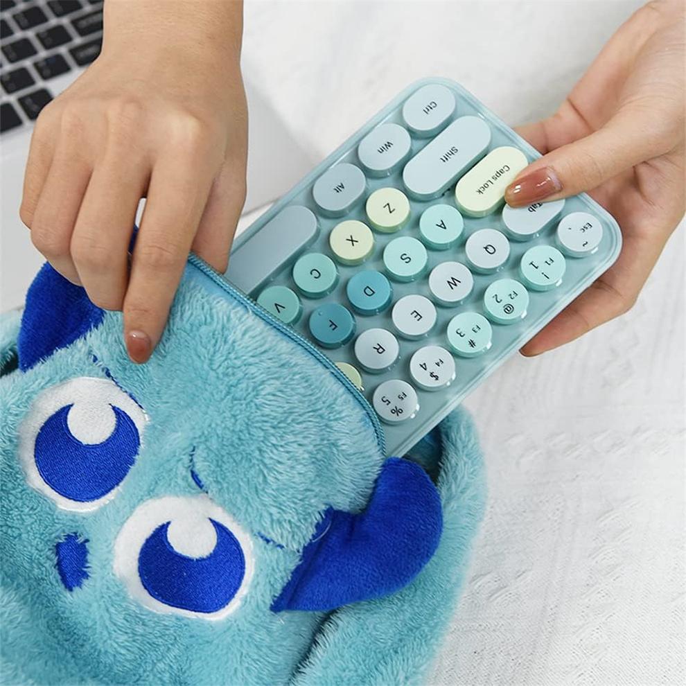 Bunte Kabellose Tastatur und Maus Ergonomische Kleine Größe Schreibmaschinentastatur & Mauskombination für Windows 7/8/10 Laptop Desktop