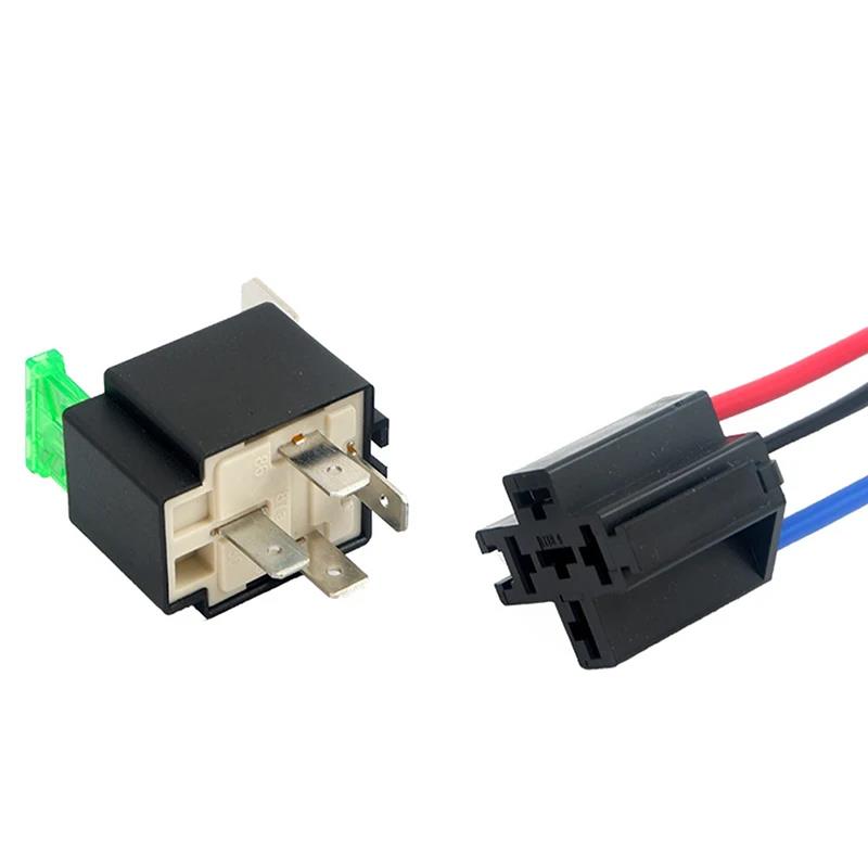 High Quality 12V DC 4 Pin Car Automotive Fused Relay 30A Normally Open Relais 40A Fuse With 4pin/5Pin Backrest Relays 5