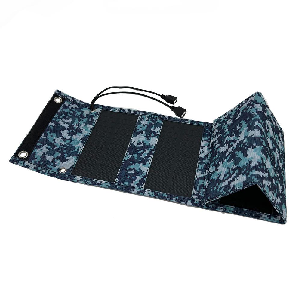 Monokristalline 12 W Solar-Falttasche, 5 V, Dual-USB, mobiler Energiespeicher, Begleiter, Photovoltaik-Stromerzeugung, tragbare Tasche