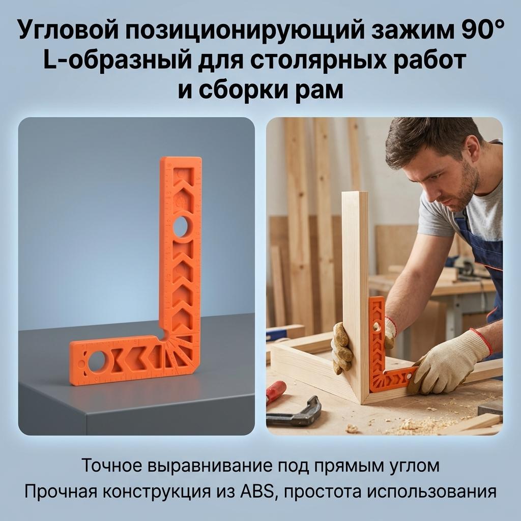 90 Degree Clamp Positioning Squares L-type Right-angle Fixed Positioner Clamps for Woodwork Picture Framing