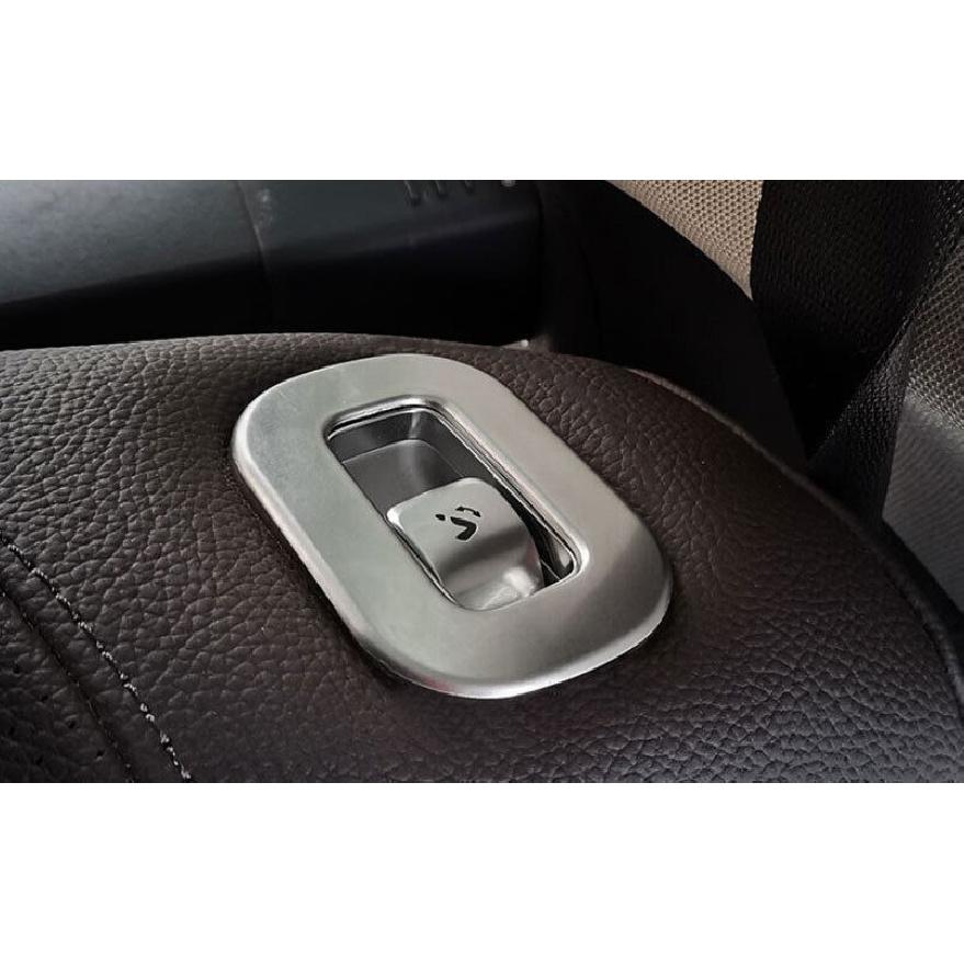 Silver 2pcs Rear Seat Switch Frame Trim Fit For Benz 2020-2022 GLE GLS Titanium