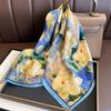 Jungle Floral Silk 70 Square Scarf Mulberry Silk Silk Scarf Women'S Versatile Spring And Autumn Mother Scarf Gift
