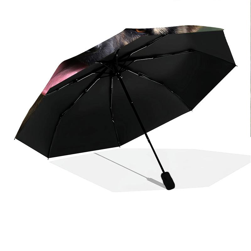 1 PC Automatic Folding Umbrella - German Shepherd Pattern, Portable & Foldable Design with 8 Ribs, Christmas Birthday Gifts