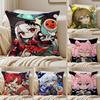 A-Arknights Pillow Case Silky Elegant Comfort Sofa Bed Invisible Zipper