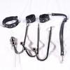 Bdsm Collar Mouth Plug Anal Hook Bondage Kit Flirt Adults Games Sex Handcuffs Anal Hook Adjustable Size Leather Metal Buttplug