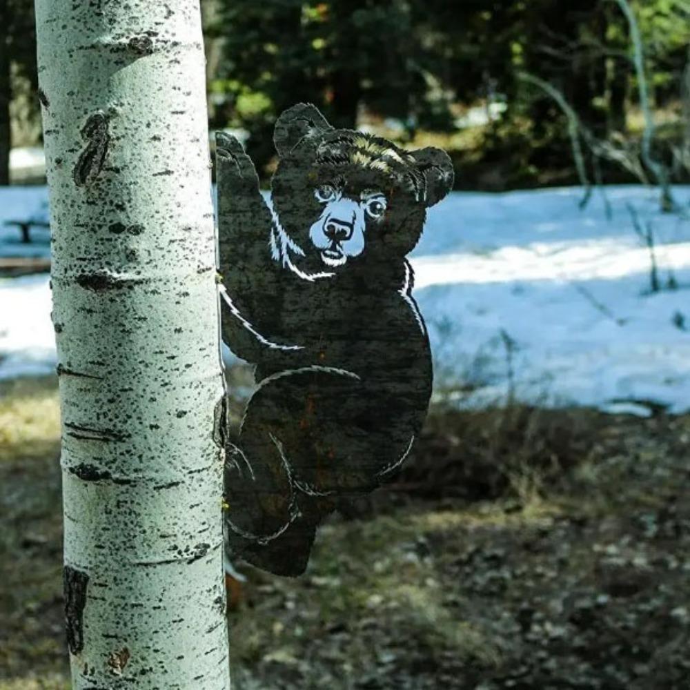 Hand Forged Metal Garden Bear Statue