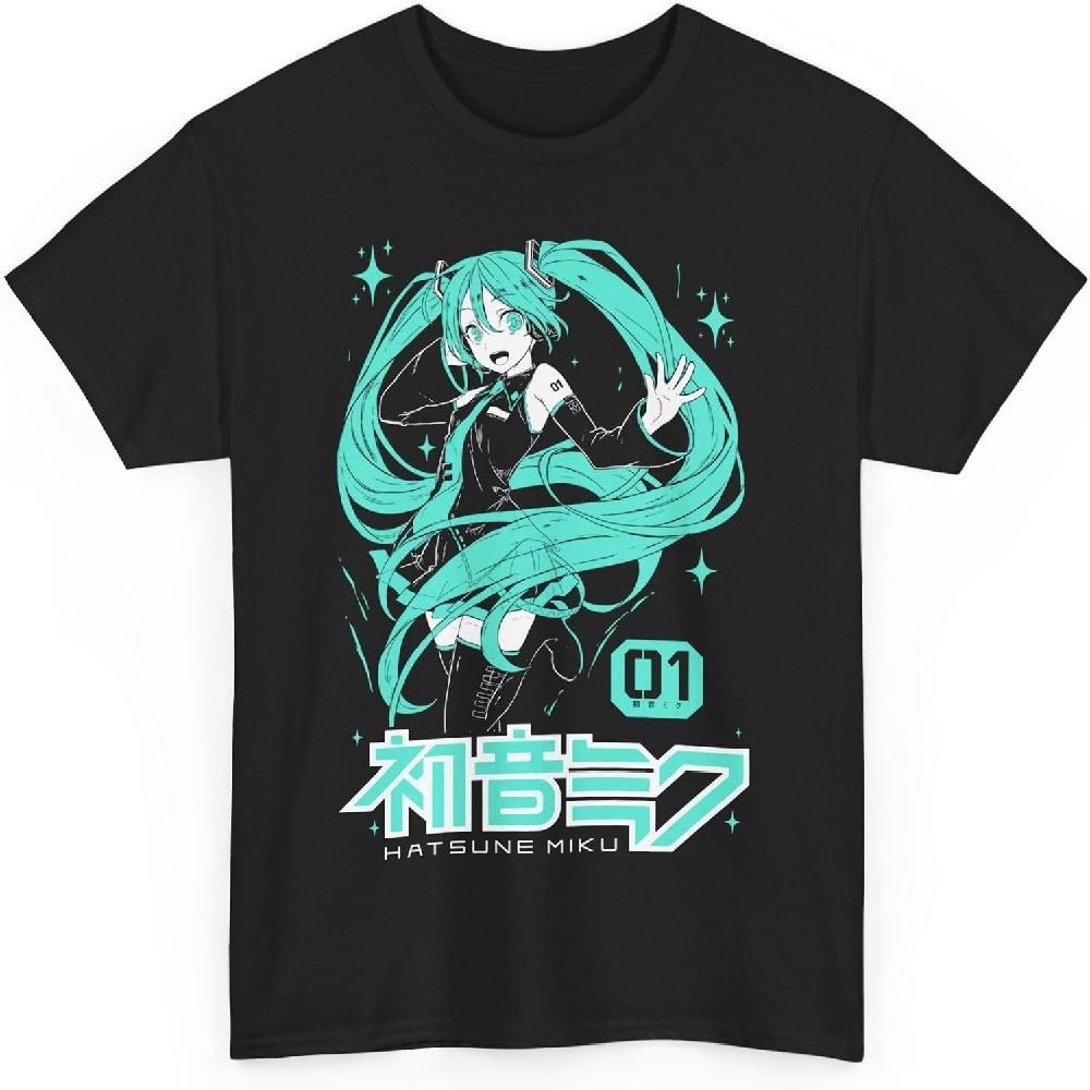 Hatsune Anime T-Shirt Miku Melodic Digital Diva Aesthetic Vovaloid Vibrant Style Vivid Pop Unisex T-Shirt