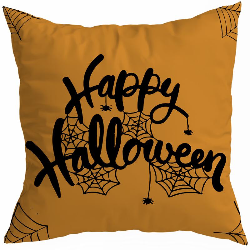 Halloween Horror Pumpkin Witch Moon Decorative Pattern Pillow Cover Bedroom, Living Room, Sofa, Cinema, Car Throw Pillow Cover