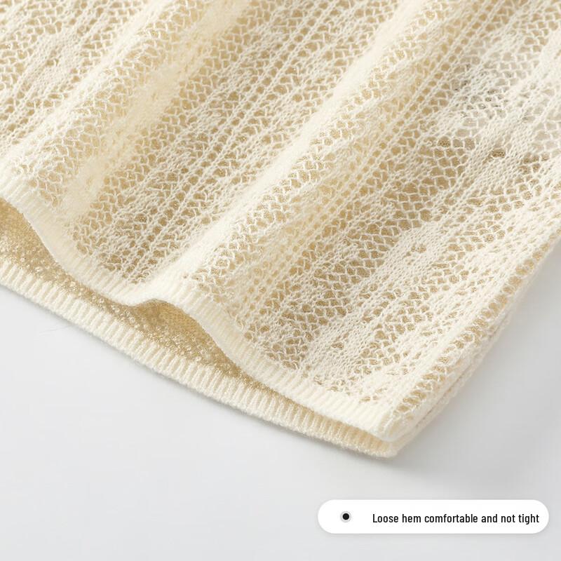 FivePlus Women's Hollow-Out Wool Blend Mock Neck Knit Sweater