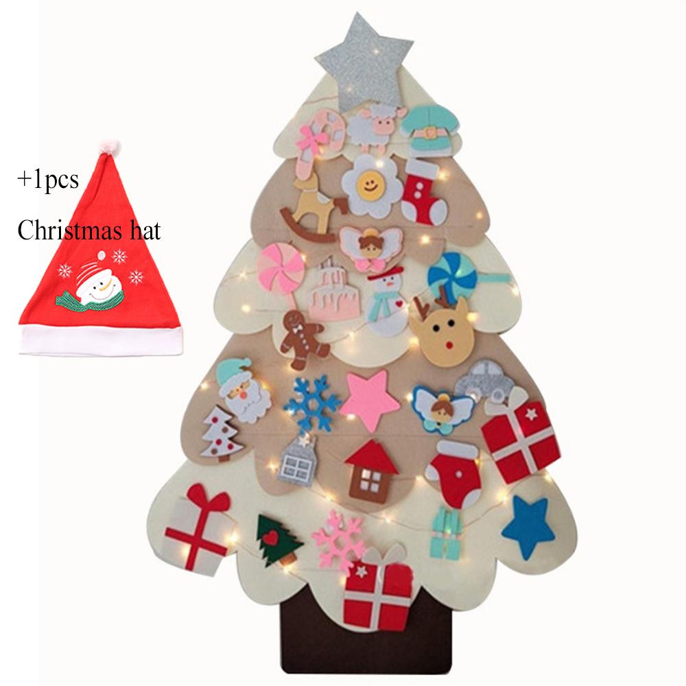 

Новогодние рождественские украшения на стену для двери, войлочные рождественские украшения своими руками, набор елок с украшениями для детей, рождественские подарки