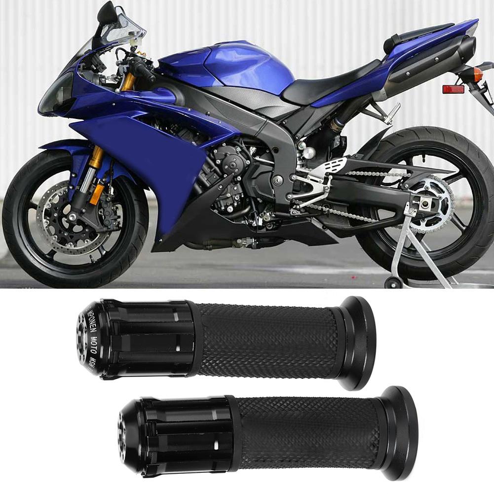 Motorcycle Non Slip Handlebar Hand Grips Modification Accessory 22mm(Black )