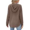 Women's Fashion Casual Hooded Drawstring Solid Color Sweatshirt