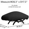 Barbecue Cover Oxford Fabric Black BBQ Grill Cover with Drawstring Waterproof Lightweight Dust Cover for Weber  7110 Q1200