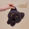 Cat Brown Black Cute Plush Toy Children Teens Cozy Bedtime Festival Gift Doll