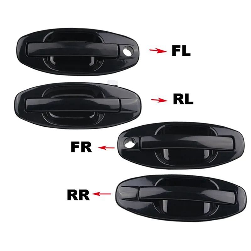 Durable-Set Of 4 Car Outside Handle Bowl Accessories 82650-26000 For Santa Fe 2001-2006 Outside Door Handle Exterior Doo