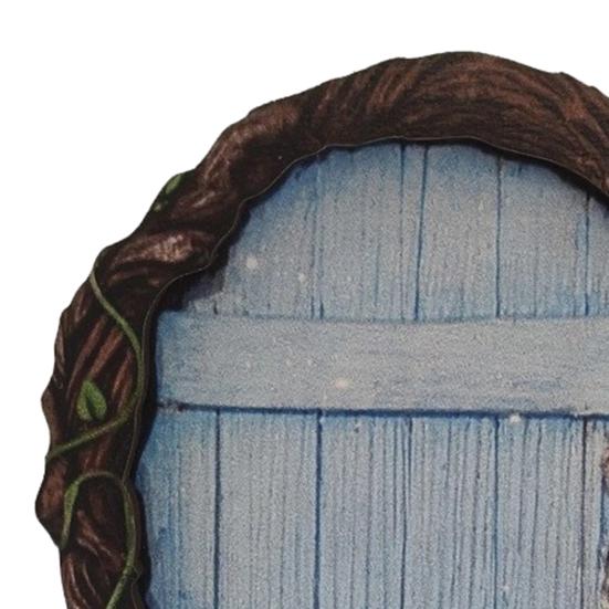 Yousheng Wooden Fairy Door Miniature Fairy Garden Decoration Elf Dwarf Mini Door for Yard Art Garden Wall Tree Fence Decor