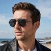 JYL Halara Metal Aviator Sunglasses, Men Classic Shades, Outdoor Driving UV Block Eyewear
