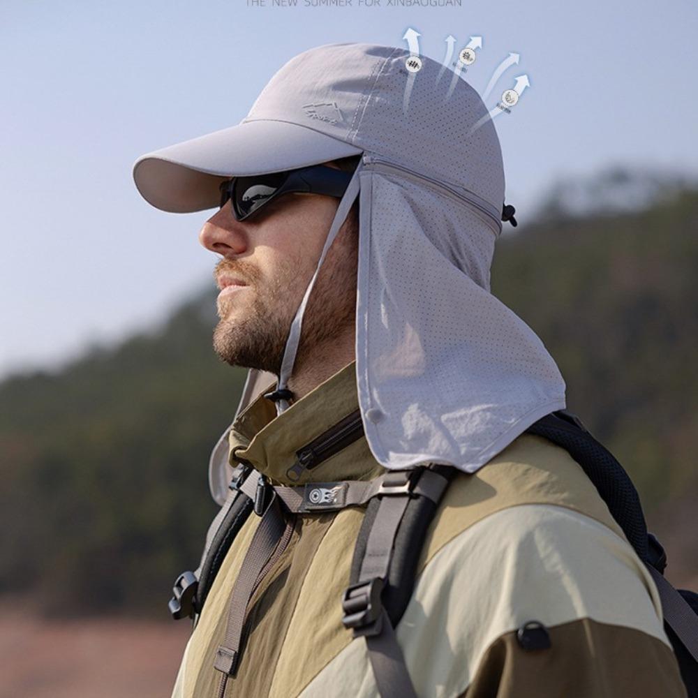 Mesh Sun-cream Bucket Hat Face Mask Summer Cover Face Cap Fashion Outdoor Fishing Cap  Hiking