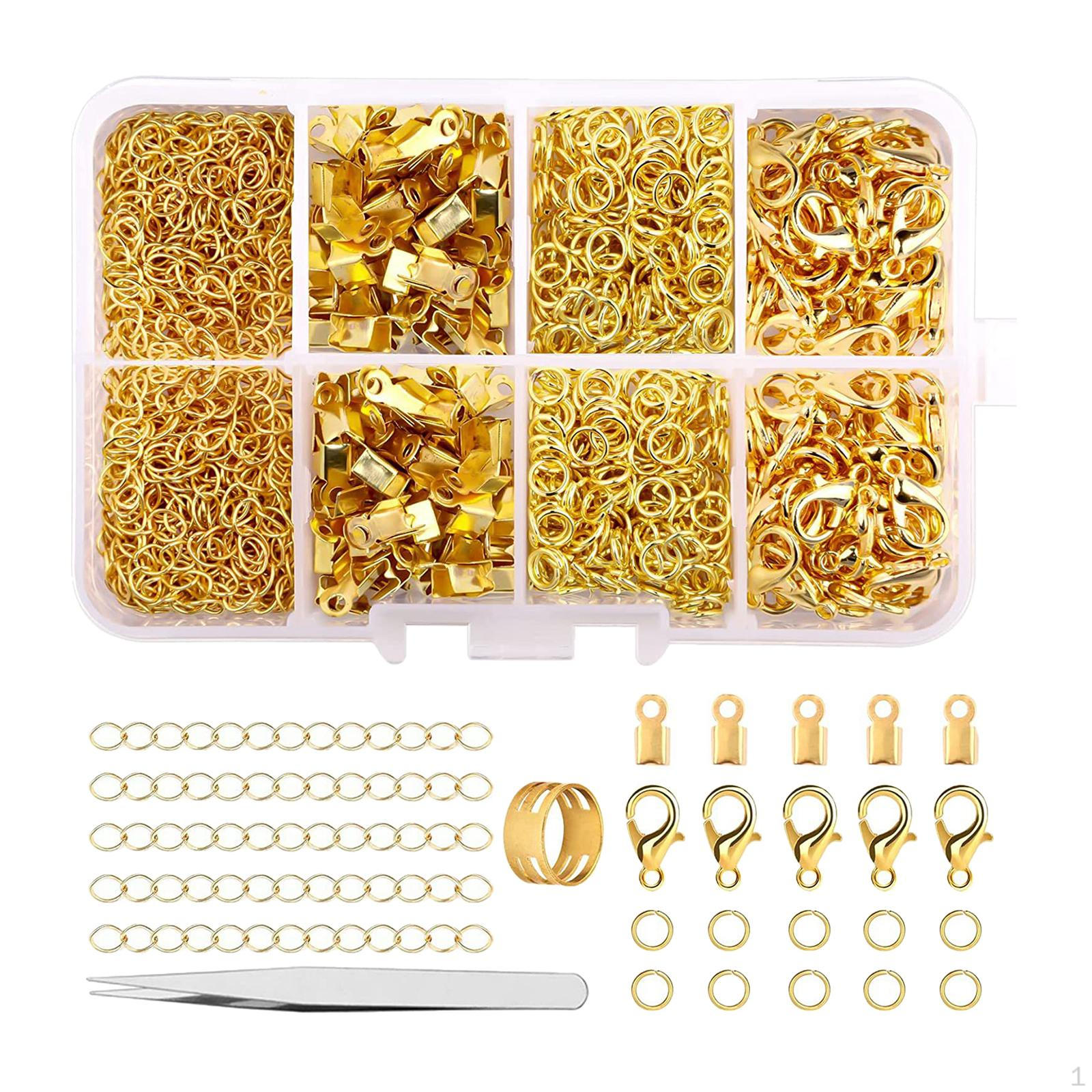 Complete Jewelry Making Set with Alloy Findings and Tools for Pendant Crafting Aureate