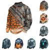 Men's Halloween Fashion Long Sleeve Button Up Shirt