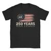 Unisex Damen 250 Jahre Amerikanisches Jubiläum Shirt 100% Baumwolle Grafikdruck T-Shirt Kleidung Outfits