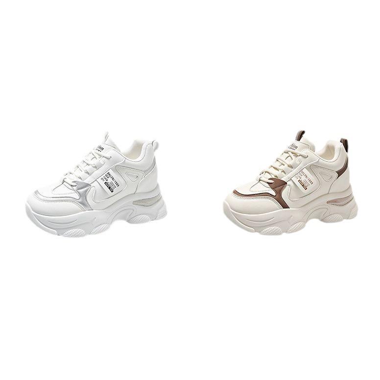 Inner Height-increasing Dad Shoes 2025 New Women's Spring and Autumn Thick-soled Air Cushion Shock-absorbing Sports Shoes Show Smaller Casual Women'