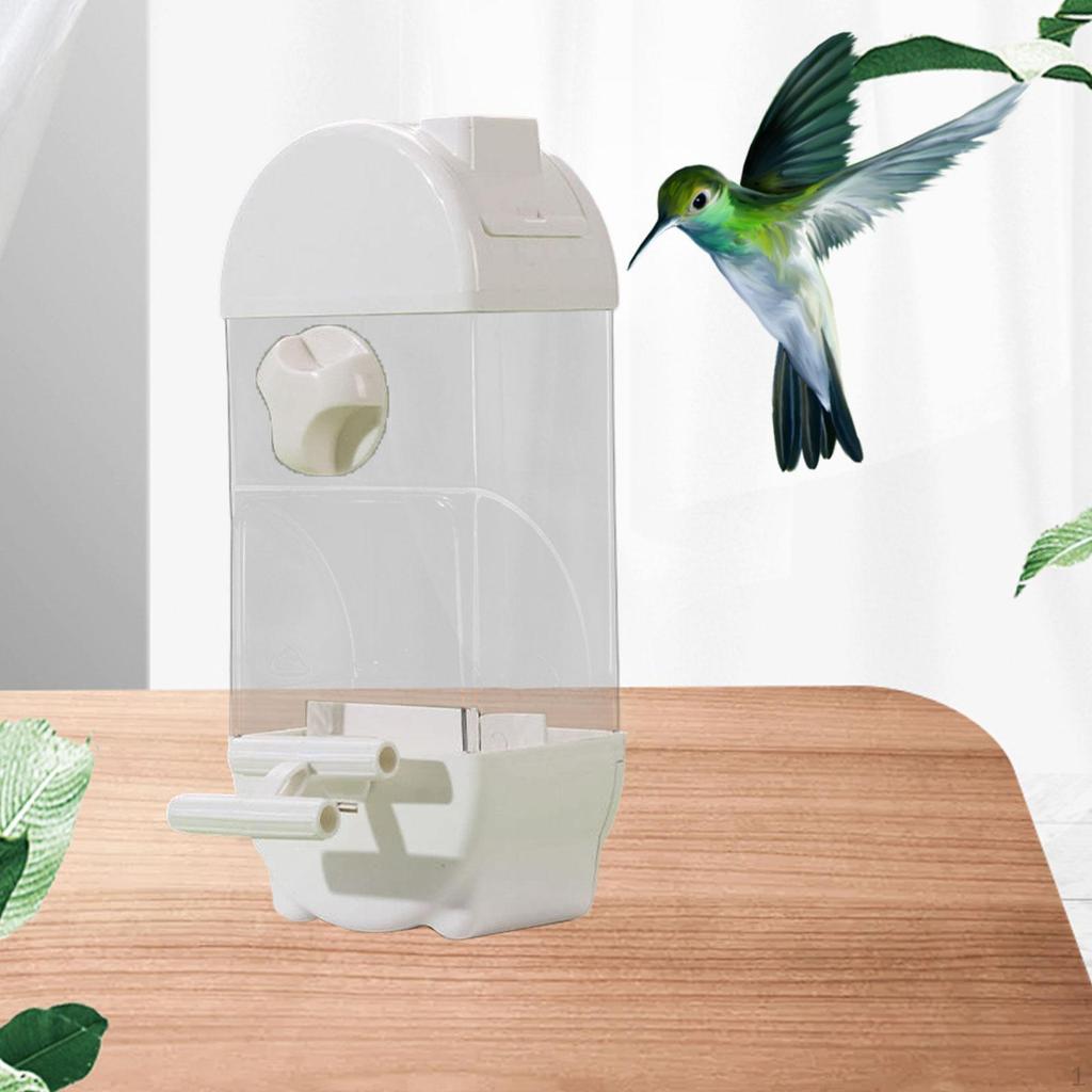 Automatic Bird Feeder Food Container Anti Splashing Hanging Feeding Station Parrot Dispenser