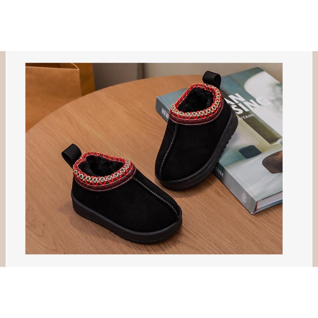 Autumn and Winter Environmentally Friendly Plush Thick Children's Snow Boots, Baby Cotton Boots, Boys and Girls' Short Boots