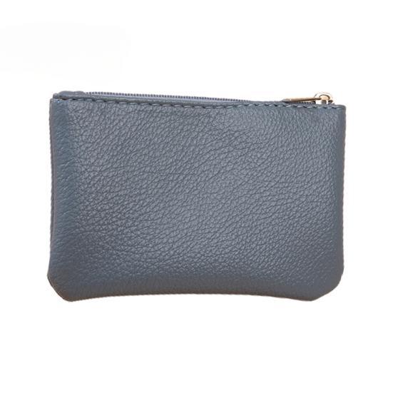 Women Wallet Portable Mini Short Lychee Pattern Faux Leather Cards Holder Smooth Zipper Slim Wallet ARI