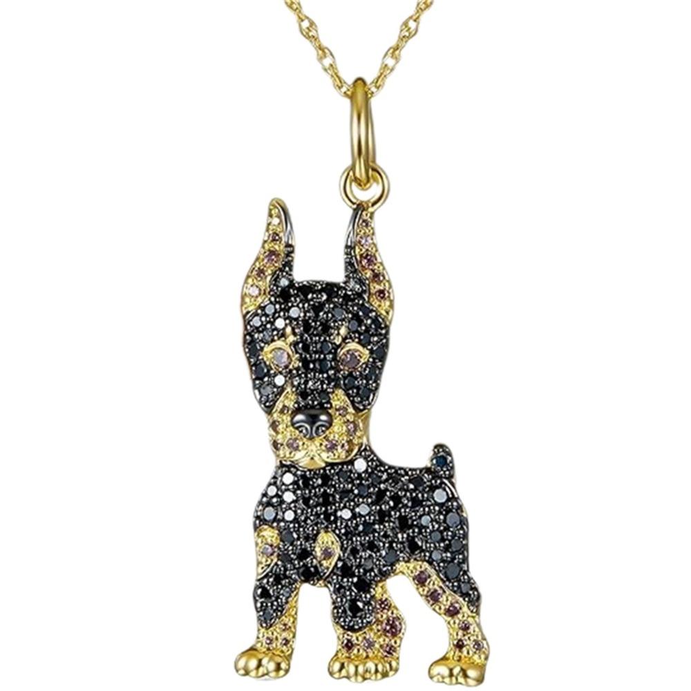 Rhinestone Beagle Pendant Shiba Inu Dog Necklace Jewelry Gift Pet Puppy Necklace Dog Lovers