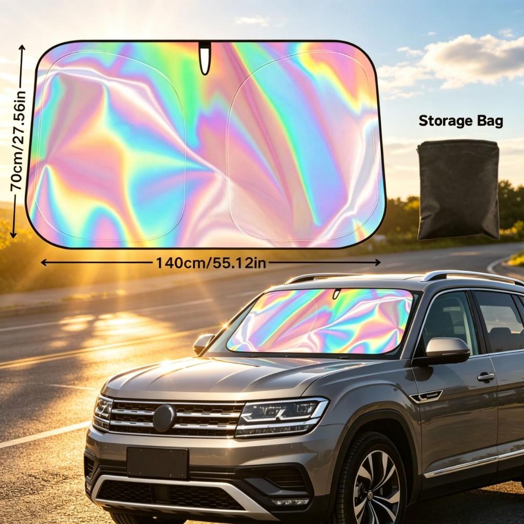 Window Shades for Car Windshield, Foldable Car Window Shades Reflective UV Block Sun Visor Keep Vehicle Cool in Summer Heat