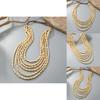 Bohemian Wooden Multilayer Necklace For Women Handmade Ethnic Style