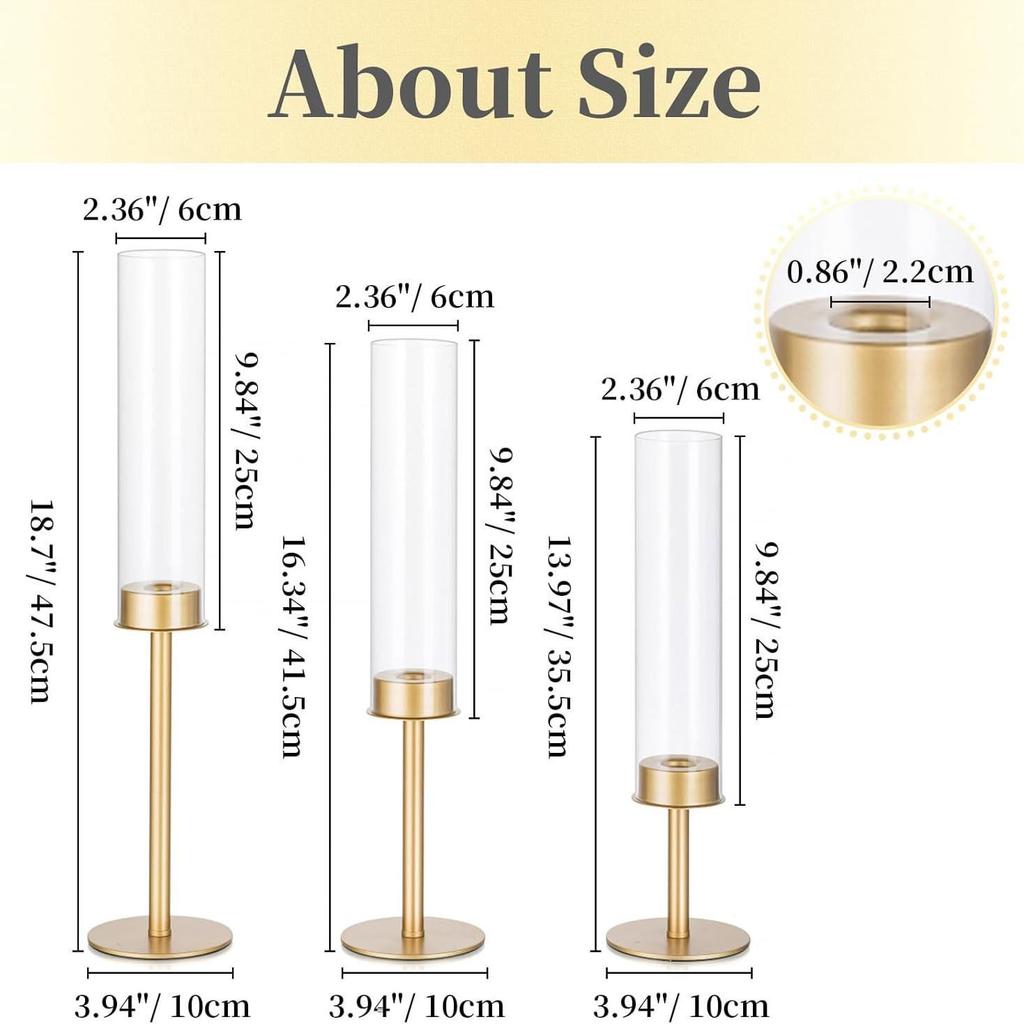 Gold Electroplated Iron Art Candlestick Set – Ideal for Weddings, Birthdays, and Home Decor