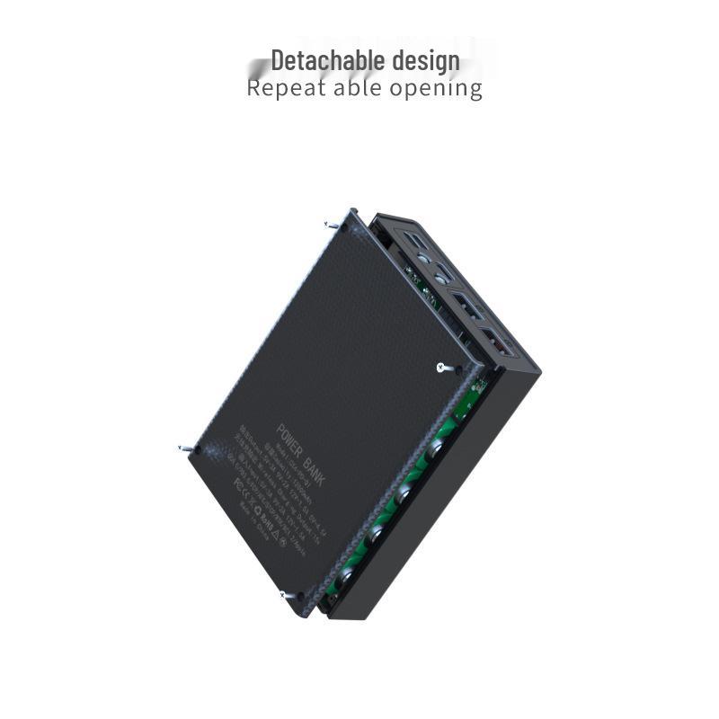 Magnetic Detachable 4-Section Solderless 18650 Battery DIY Power Bank Kit