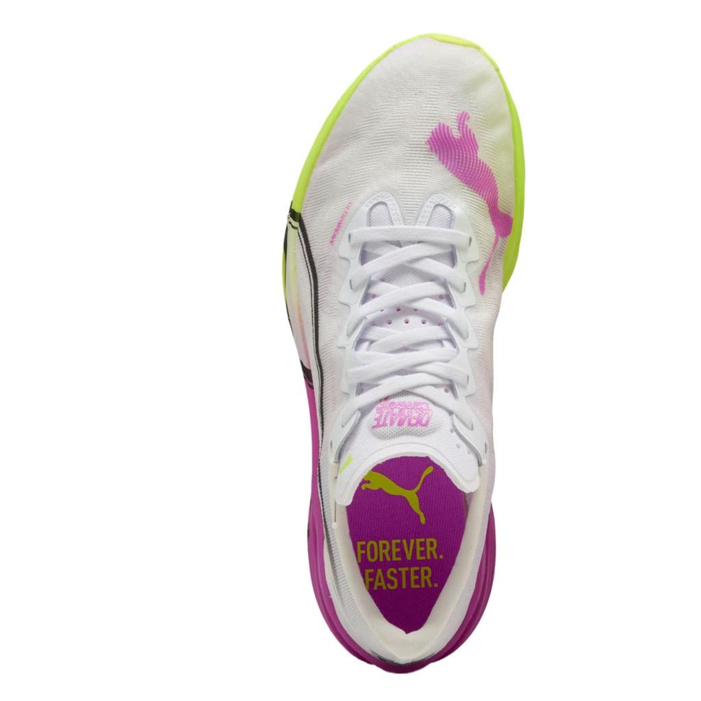 Puma Deviate Nitro Elite 3 Pure Magenta Yellow Alert Men Sneakers White 309809-05