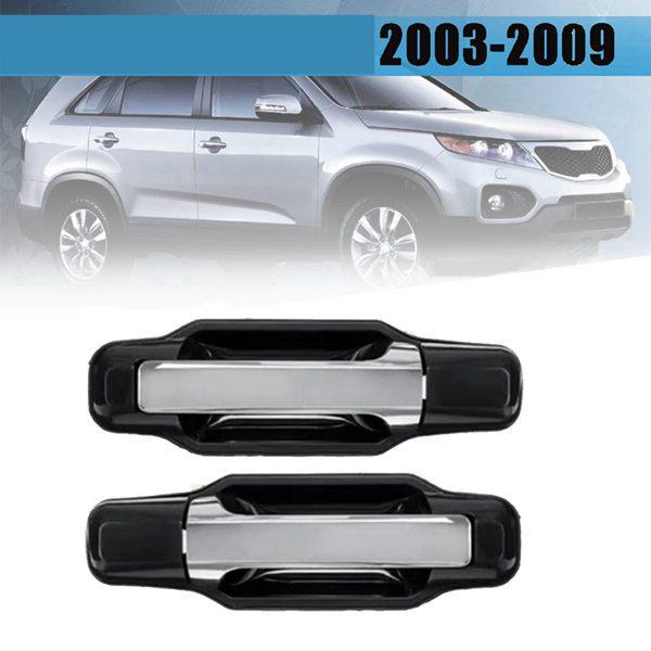 1 Pair of Front Left & Right Exterior Door Handles (83650-3E021, 83660-3E021) for 03-09 Kia Sorento