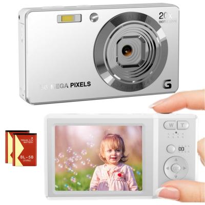 4K 56MP Compact Digital Camera with AF Autofocus, 56MP High-Resolution Webcam, 20x Digital Zoom, Lightweight Pocket Camera, 4K Video, Portable, Video