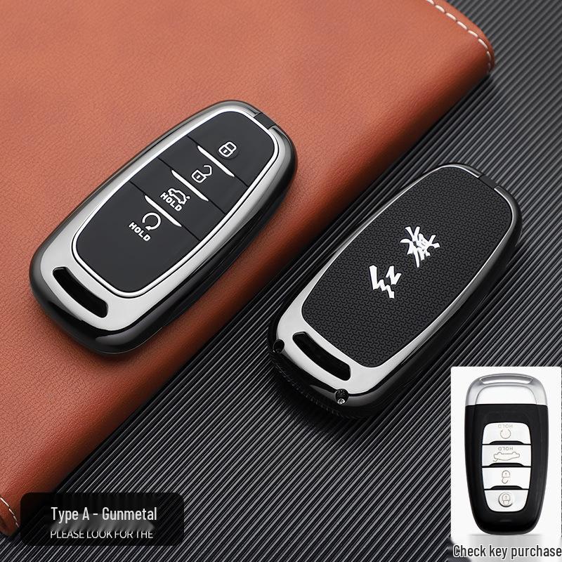 Hongqi Car Key Case - Stylish, Atmospheric Design with Buckle & Personalized Decoration