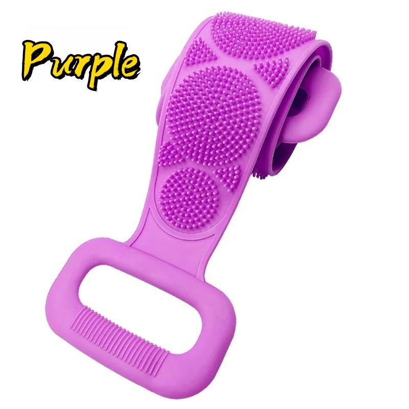 Silicone Body Sponge Exfoliating Back Scrubber Rubbing Peeling Massage Full Body Bath Tool Eco Friendly Shower Use Anti Slip