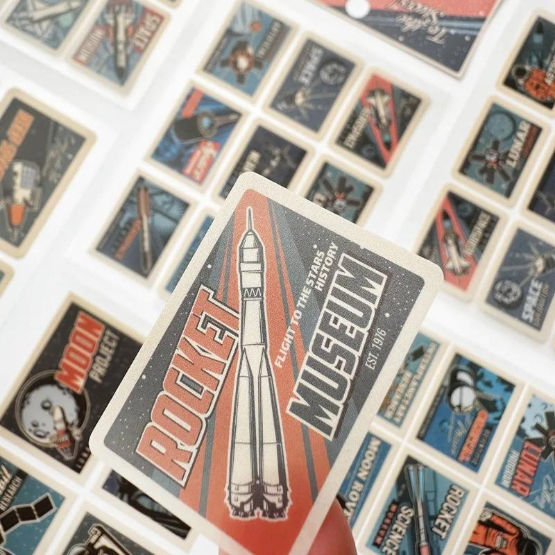 16 Stück Aufkleber im amerikanischen Vintage-Stil Scrapbook-Aufkleber zum Versiegeln Scrapbooking Tagebuch Album Notizbuch Journal DIY Kunsthandwerk