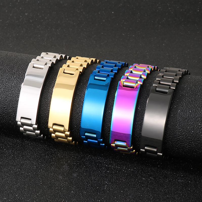 Gebogenes Edelstahlarmband & Uhrenkette für Paare - Verstellbarer europäischer & amerikanischer Stil