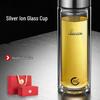 Zhi Shi Double-Layer AG Antibacterial Insulated Glass Water Bottle