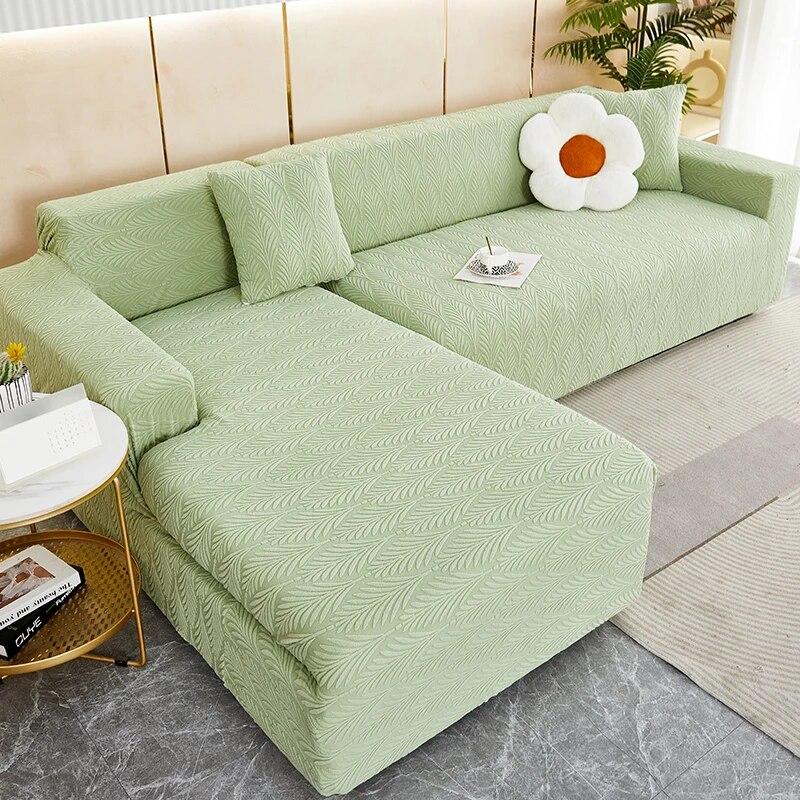 Žakárový potah na pohovku do obývacího pokoje, potah na sedák pohovky, nastavitelný potah na pohovku, rohový potah na pohovku ve tvaru L, domácí dekorace, pratelný