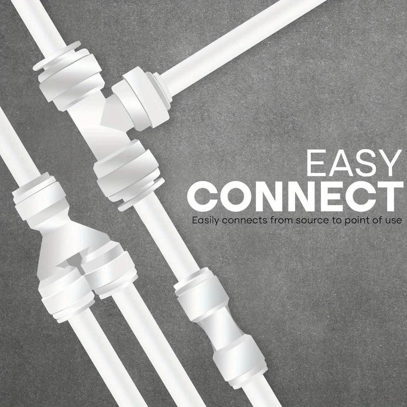 1/4" Außendurchmesser Lebensmittelqualität Schlauch/Rohr 5/10/20/50m - Schnellverbinder für RO-Entmineralisiertes Wasser, Kühlschrank, Fischbecken