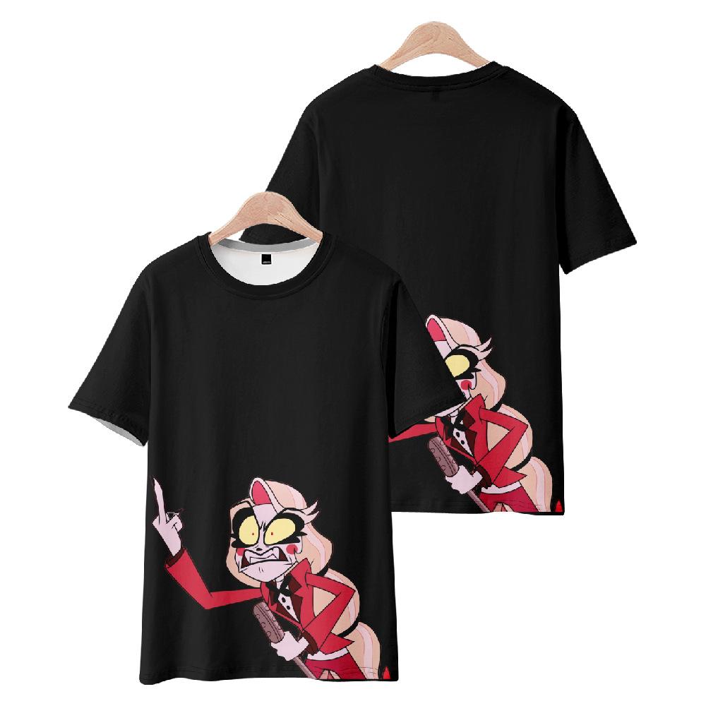 Summer Fashion Women/Men's Casual Anime Hazbin Hotel Printed Cosplay Short Sleeve T-shirts