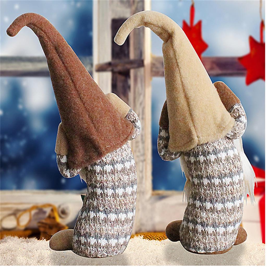 Bending Faceless Doll Ornaments Dwarf Old Man Plush Doll Holiday Decoration
