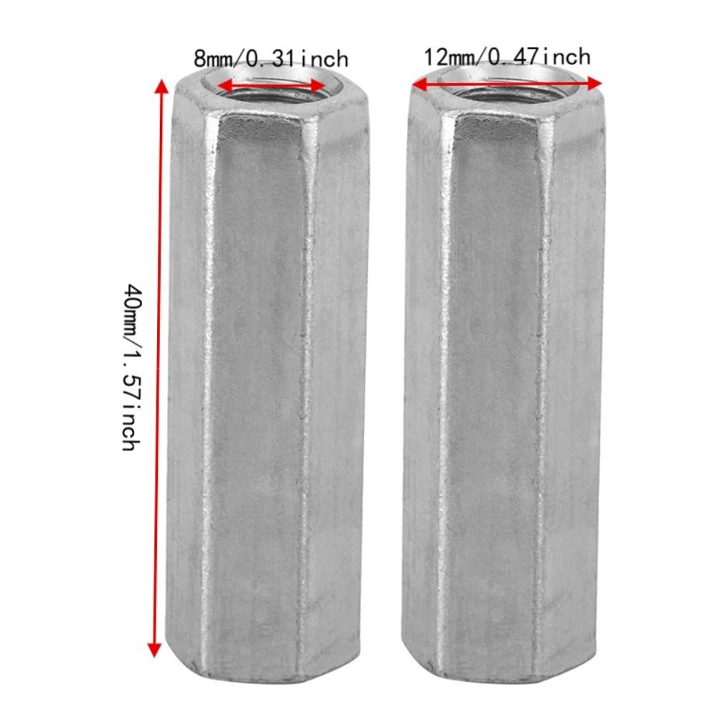 10pcs Straight Fitting Hex Coupling Nut Zinc Plated Hexagonal Sleeve Nut  For Machinery Industry